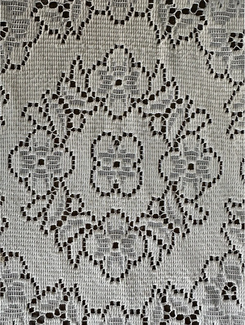 Ivory Floral Lace Doily Round Scalloped Table Mat Cottagecore Decor 13 Inch